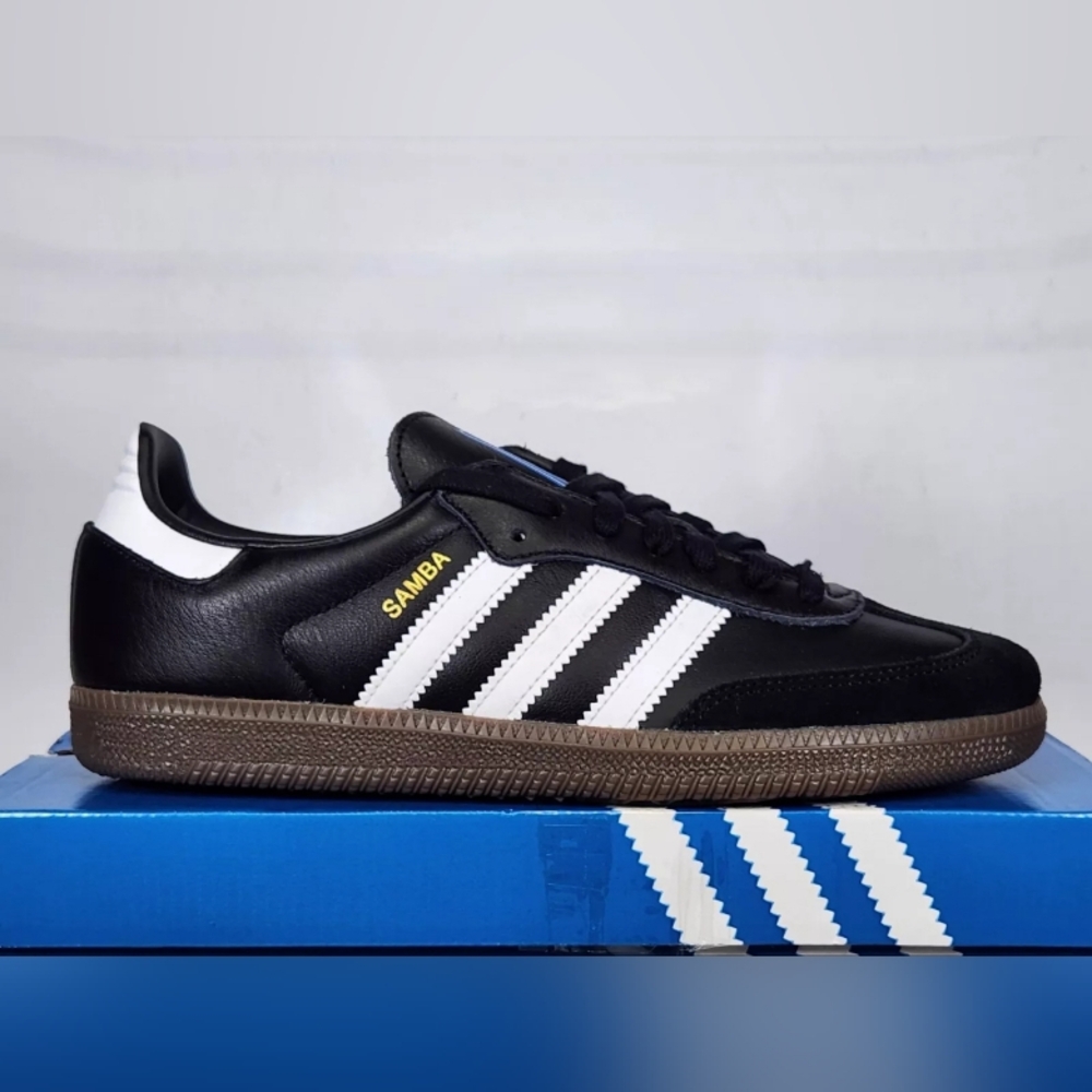 Unisex Women's Size 7.5 (UK 6) Adidas Samba Black White Gum
